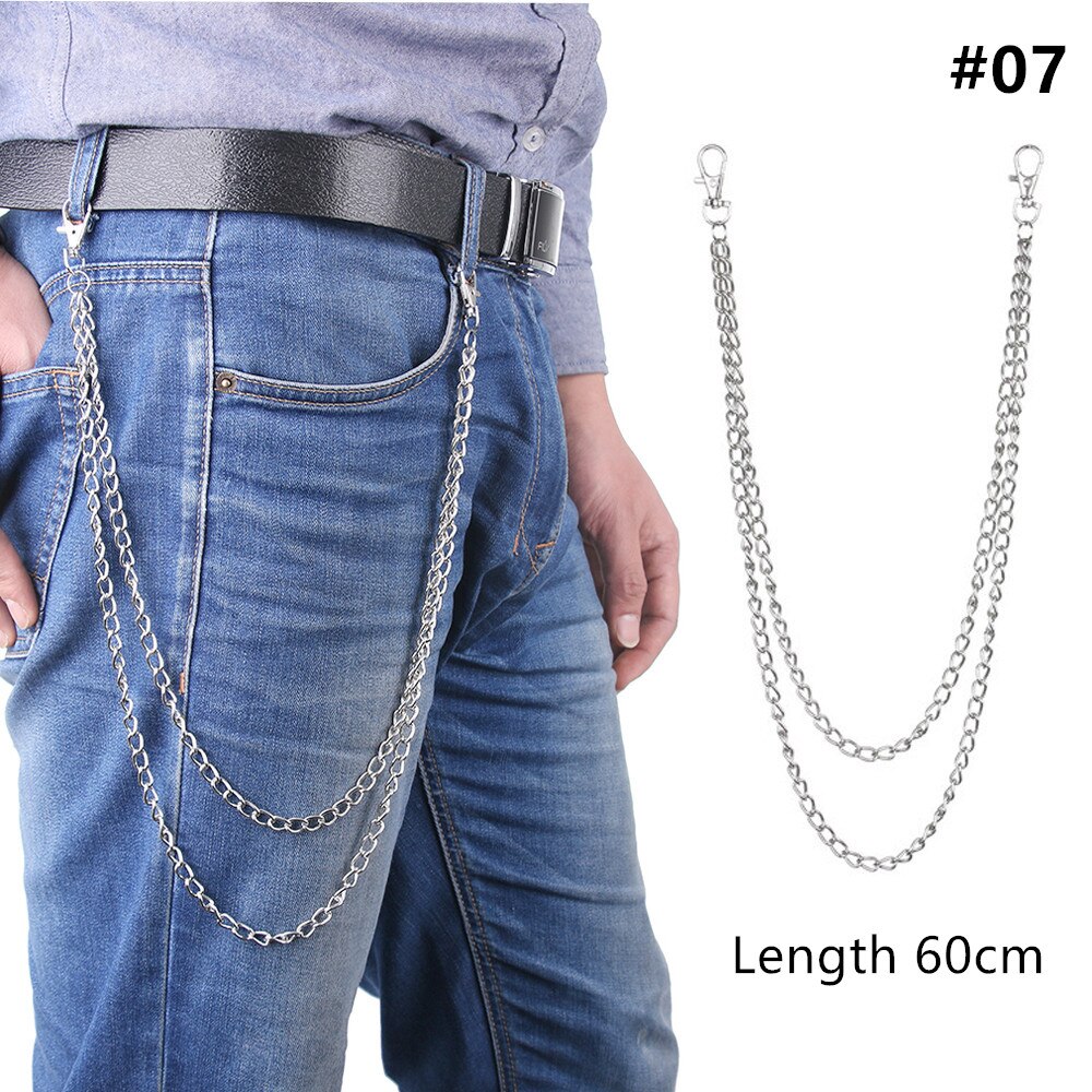 Multi Styles Street Big Ring Schlüssel Kette Rock Punk Hose Hipster Schlüssel Ketten Hose Keychain HipHop Zubehör: 7