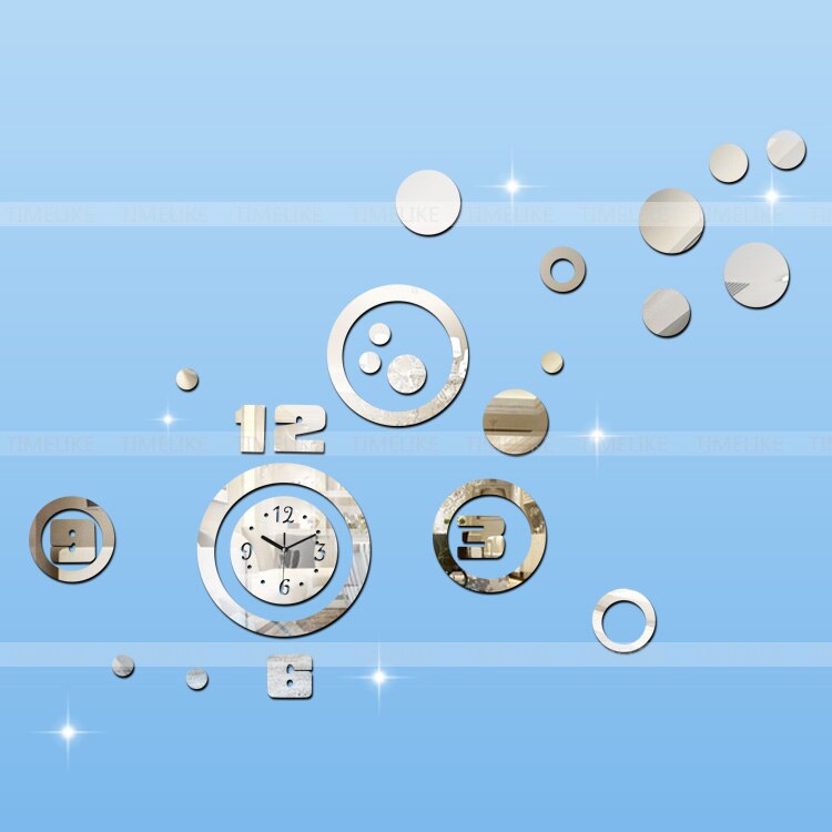 Wallpaper Stickers DIY Mirror Wall Clock Modern Acrylic Large Decorative Clock Horloege Murale