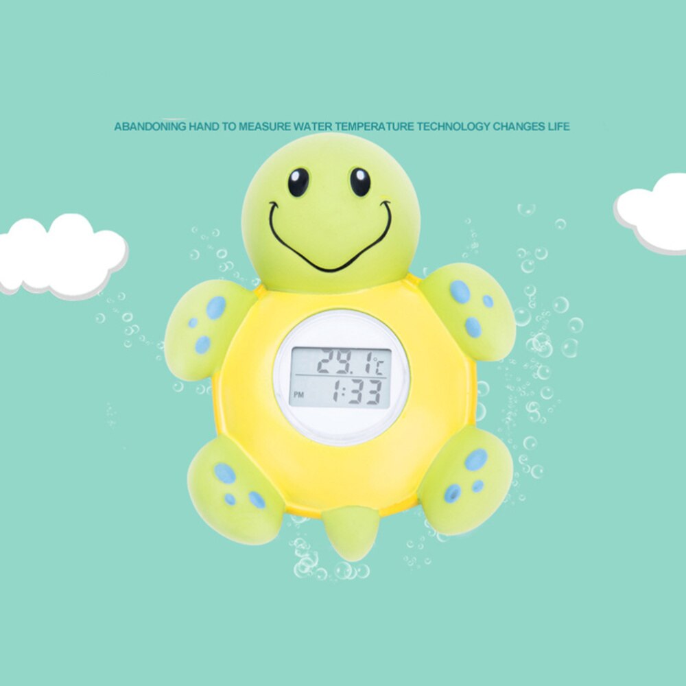 1PC Cartoon Electronic Water Thermometer Multi-Purpose Water Thermometer Alarm Adorable Turtle Bathing Toy Funny Turtle Color Ch