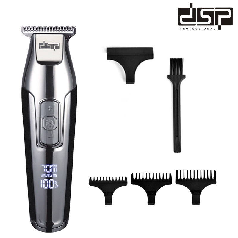 Tagliacapelli per uso domestico Trimmer elettrico professionale con schermo a LED lavabile USB ricaricabile da uomo testa di taglio in acciaio ad alta potenza EU