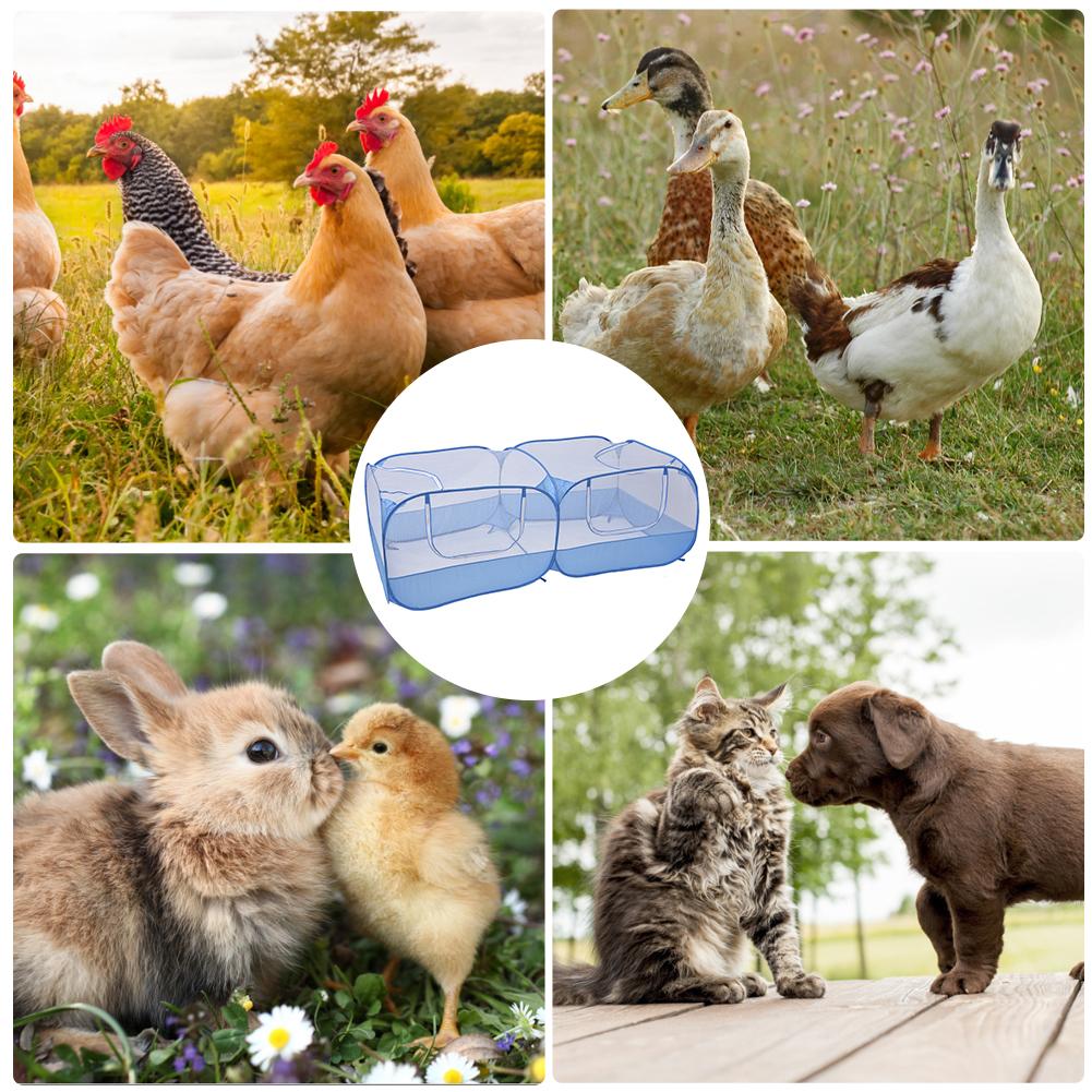 Portable Pet Playpen Chicken Coop Rabbit Cage Foldable Pet Fence Suitabl For Chicken Duck And Rabbit Cat 0utdoor Tent