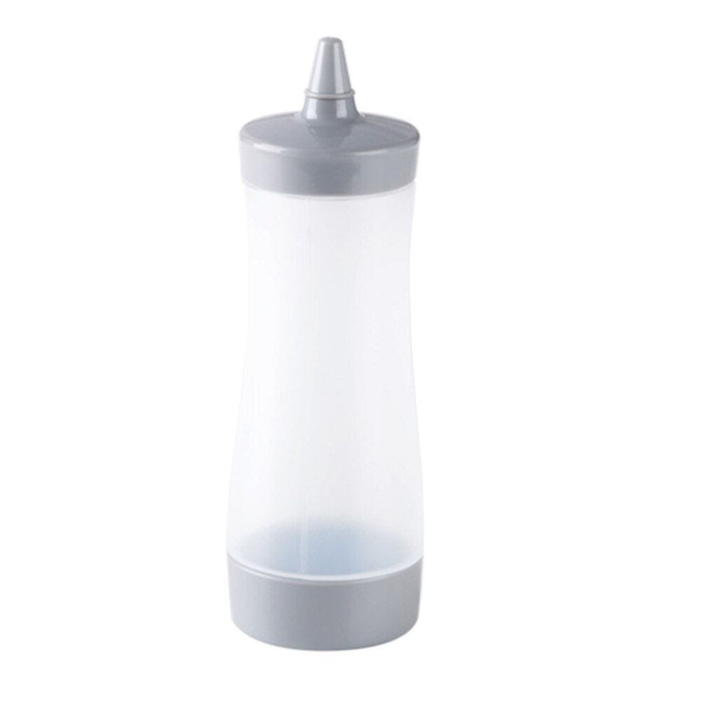 1Pc Saus Fles Mosterd Tomaat Saus Kruiderij Dispenser Container Plastic Knijpfles: Grey