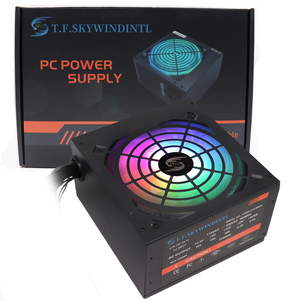 Fonte 500w PSU12V fuentes de alimentación de PC para oficina 500W 24pin ATX fuente de alimentación de ordenador PSU 500W PC Gaming Power PC Gamer fuente de juego