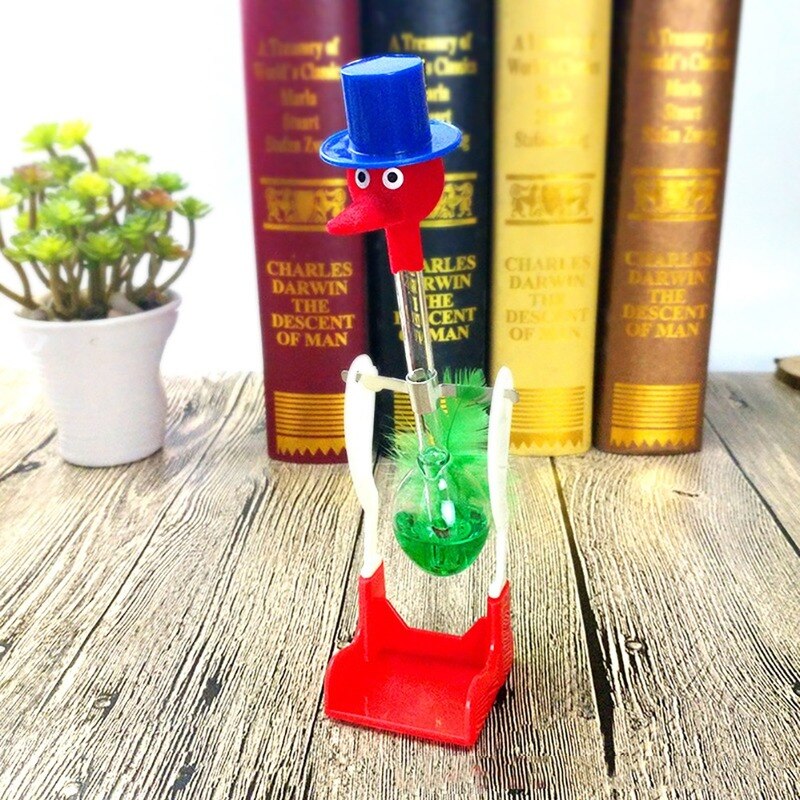 Non-Stop Liquid Drinking Glass Lucky Bird Duck Bobbing Magic Prank Toy Teach Them Physics Eco-friendly and Safe
