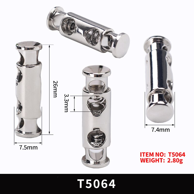 Plastic/Metal Toggle Spring Loaded Cord Locks Drawstring Rope Clip End Round Ball Sliding Fasten Button Lanyard Paracord Stopper: 4 30pcs