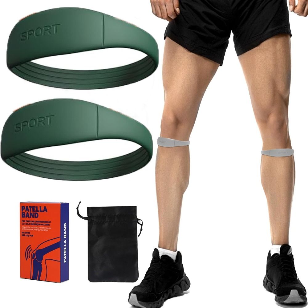 Silicone Patella Tendon Knee Straps Fixed Protection Knee Care Knee Sports Support Band Knee Support Flexible Patella Knee Strap