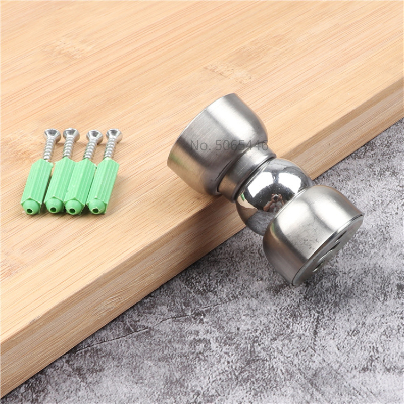 Magnetic Door Stops Mini Stainless Steel Ultra-short Door Stopper Hidden Holders Floor Hardware Fitting With Screws 5.6cm: Default Title