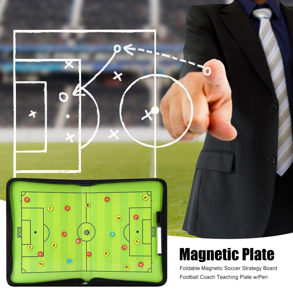 Training Strategie Boord Set Magnetische Voetbal Coach Onderwijs Commando Plaat Stofdicht Draagbare Dragen Decor