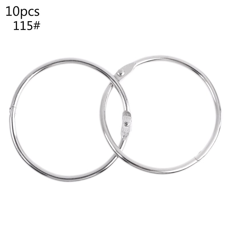 Metalowy luźny liść książka segregator Hoop pierścień wielofunkcyjny brelok koło Album DIY D5QC: 5AC1100409-115