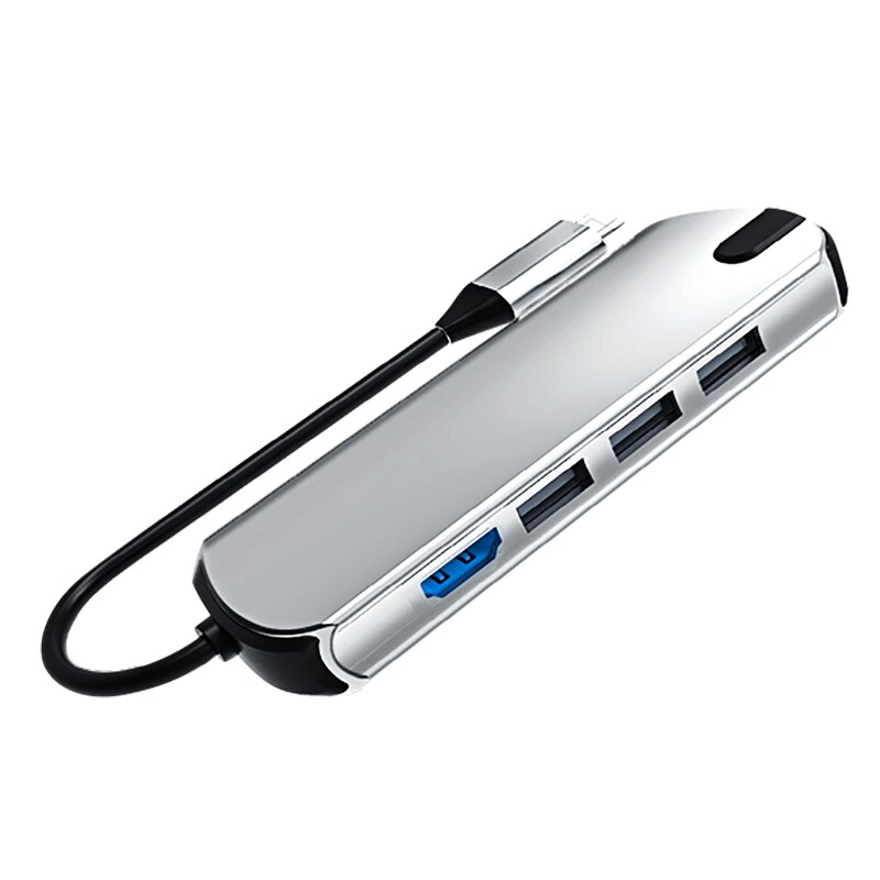 8-In-1 USB Hub to Type C Data Hub with 8-Port SD/TF/USB 3.0 HDMI Reader Type C PD Charging and 3.5mm o