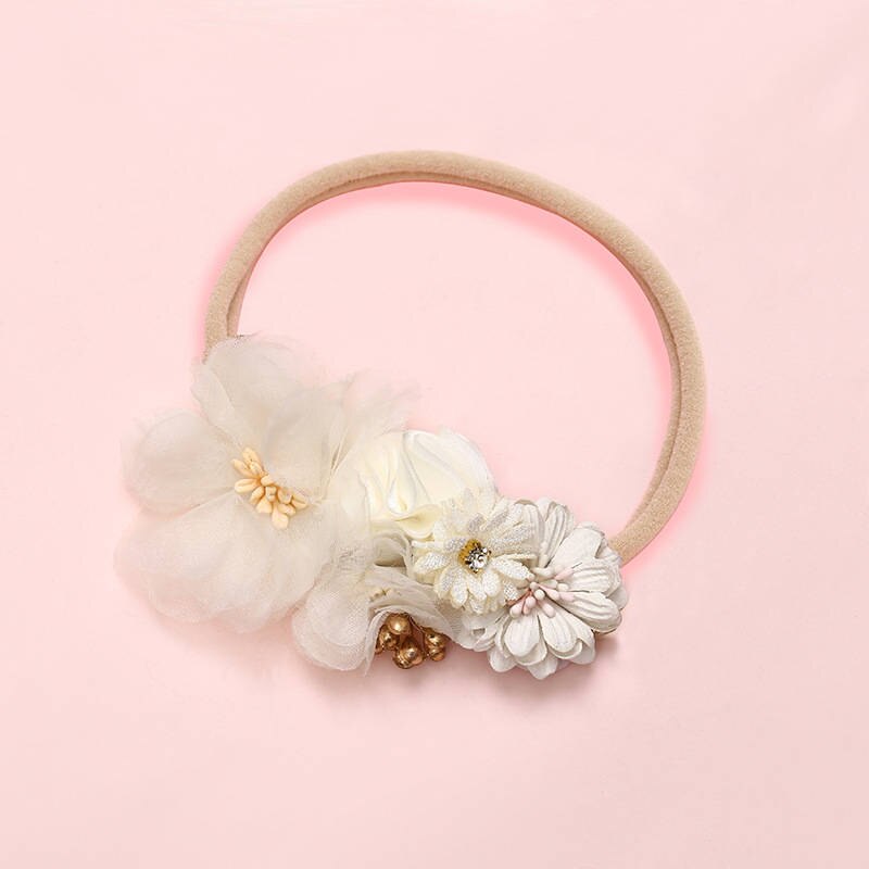 Balleenshiny Bloem Baby Hoofdbanden Super Zachte Nylon Baby Baby Haarband Baby Meisje Haar Accessoires Fotografie Props