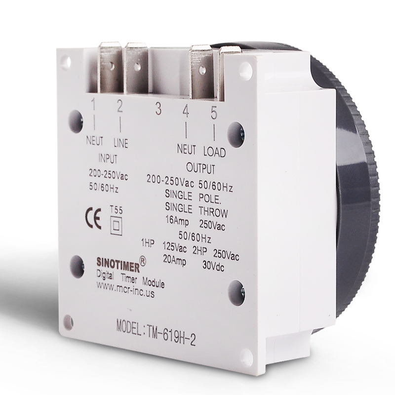 TM619 AC 220V 230V 240V Digital Timer 7 Days Programmable Time Switch Relay with UL listed relay 16A, easy wiring,with flap.