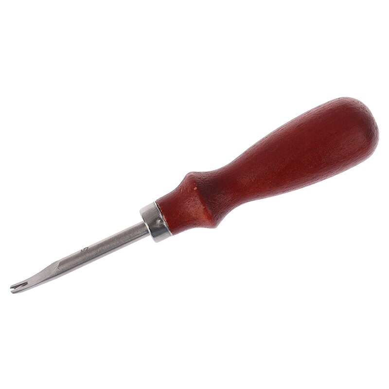 1pcs Sharp Leer Craft Rand Mes Snijden Hand Craft Tool Met Houten Handvat