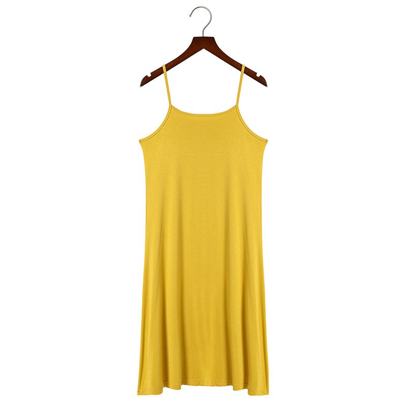 Zomer Faux Zijden Nachthemd Vrouwen Mouwloze Ademend Riem Lange Kamerjas Sleepdress Casual Nachtjapon Homewear Nachtkleding: Yellow / M