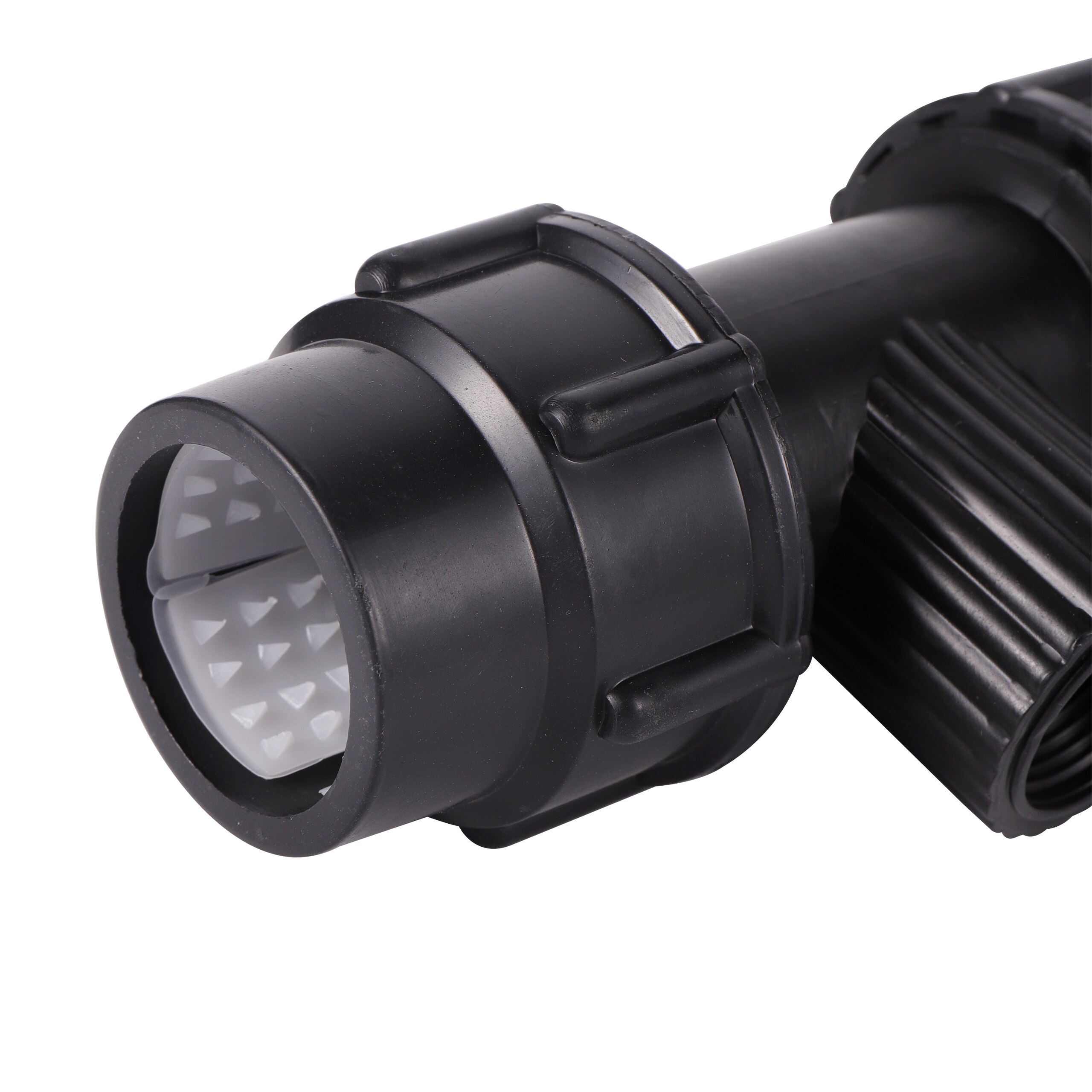 Conector de tubo de riego de PVC y PE, accesorio negro de rosca de 1/2 &quot;3/4&quot; 1 &quot;a 20/25/32mm, Junta bloqueada de conversión de 3 vías