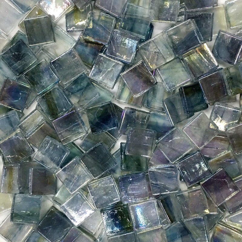 Lychee Life 50pcs Multicolor Glass Mosaic Tile Square Ceramic Mosaic Tiles DIY Arts Crafts Making Material: 6