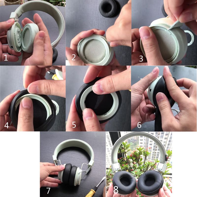 1 paar oorkussentjes met 70mm oorkappen voor urbanears plattan adv zinken hoofdtelefoons qyh