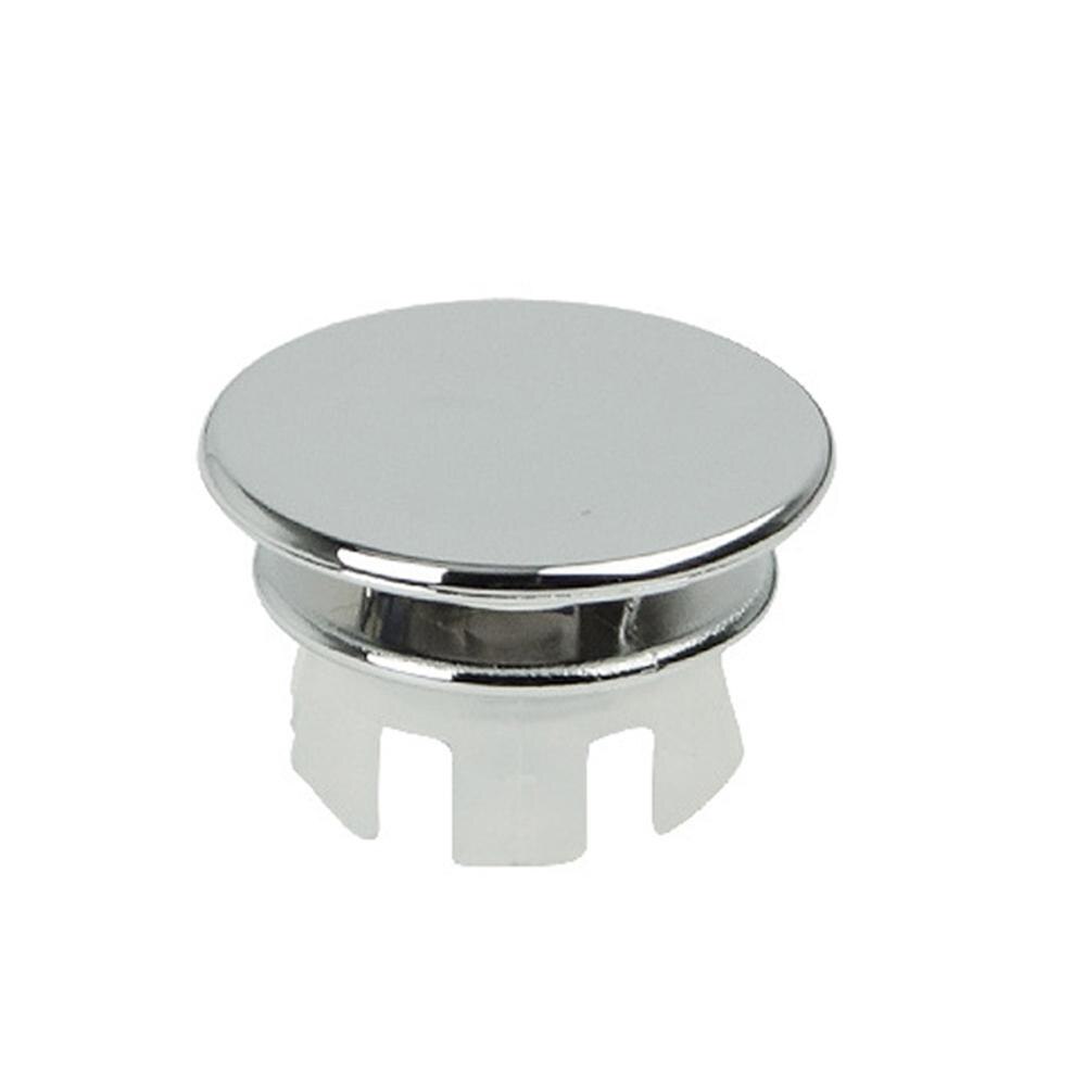 Kitchen Bathroom Basin Sink Overflow Ring Round Overflow Ring Accessories Silver Wash Basin Insert Hole Cover Cap Spare Cover: 03