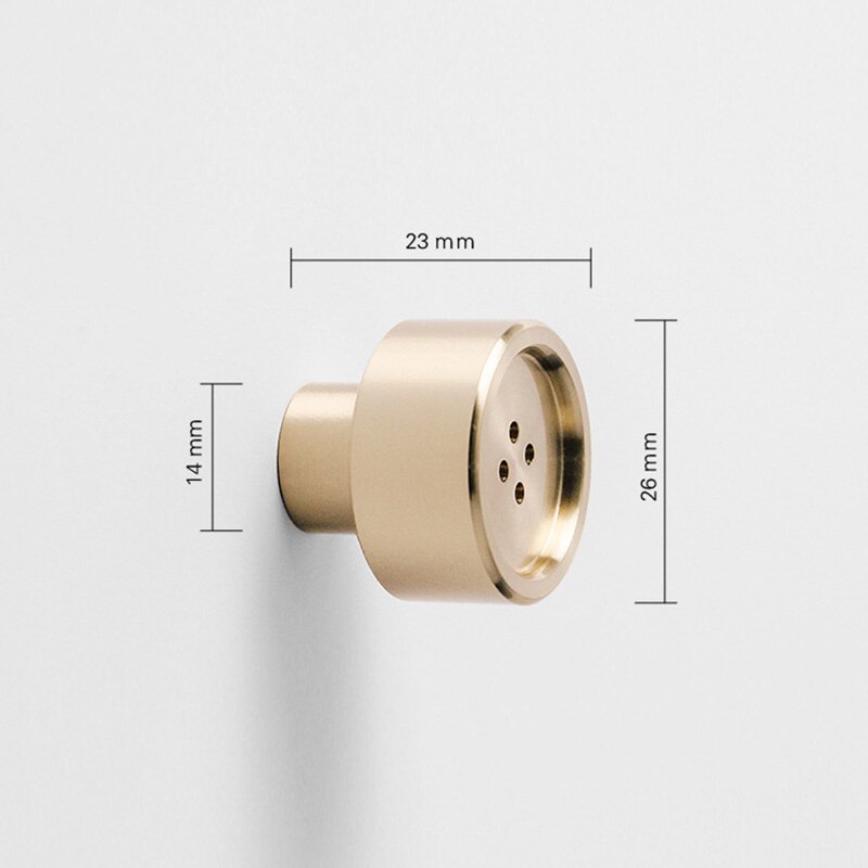 1Pcs Round Buttons Shaped Brass Drawer Pull Single Hole Door Handle Cabinet Dresser Wardrobe Knob: Default Title