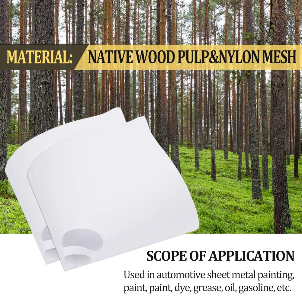 200Pc Disposable Mesh Conical Nylon Micron Paper Paint Strainer Filter Purifying Straining Cup Funnel 100 Mesh W/Silicone Funnel