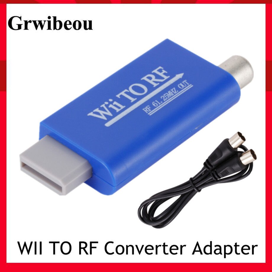 Grwibeou Wii to RF Converter Adapter Game To Old TV Display Without Damage For TV With RF Siginal