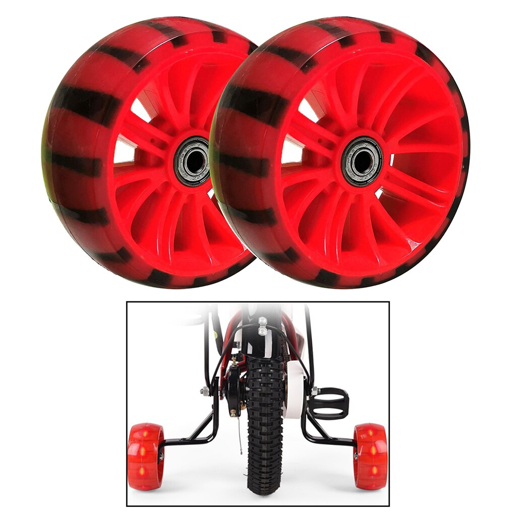 2x Scooter Wiel Flashy Kids Fiets Rollers Skateboard Repareren Wielen Onderdelen