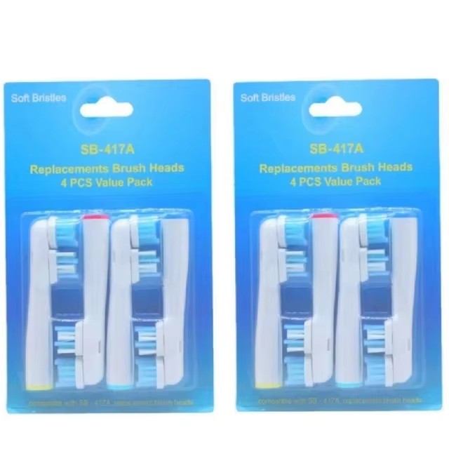4/8/16/20 Replacement Brush Heads For Oral-B Dual Clean Electric Toothbrush For Oralb Pro,1000,8000,9000,Adult,Kid,Vitality&More: Ivory