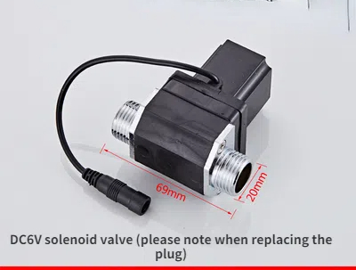 Urinal Sensor Accessories Induction Faucet Solenoid Valve Urinal Pool Induction Solenoid Valve 6V Sensor Accessories: Silver