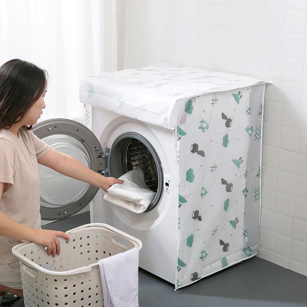 1Pc Peva Wasmachine Deksel Waterdicht Case Stofkap Voor Wasmachine Badkamer Wasmachine En Droger Covers