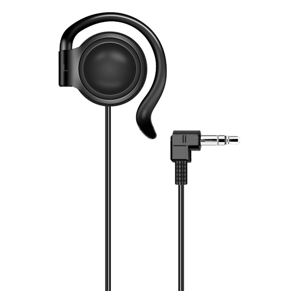 3.5Mm Luister Alleen Oortelefoon Oortelefoon Eenzijdig Oor Gemonteerde Geleidedraad Uitlegger Voor Radio Tour Guide Systeem F4510a: Rood