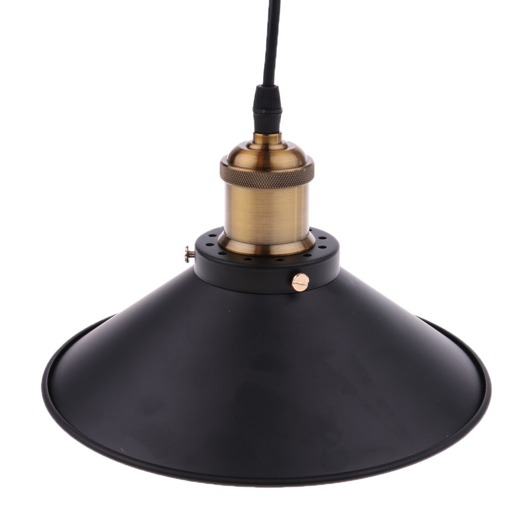 Industrial Black Metal Lampshade Vintage Retro Ceiling Chandelier Pendant Light, for Modern Loft Bar Cafe Living Room, E27