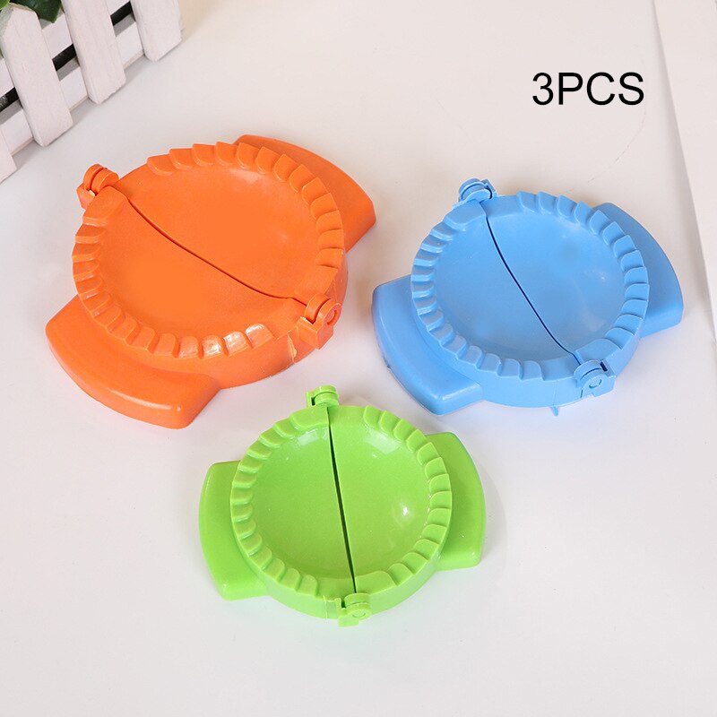 3Pcs Multifunctionele Plastic Dumpling Maker Dumplings Presser Mallen Ravioli Mal Met Vulling Lepel NOV99