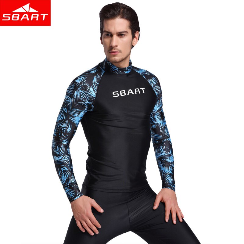 Sbart Mannen Lycra Snorkelen Wetsuits Shirt Lange Mouwen Uv-bescherming Zwemmen Surfen Duiken Snorkelen Wetsuits Shirt Plus 3XL
