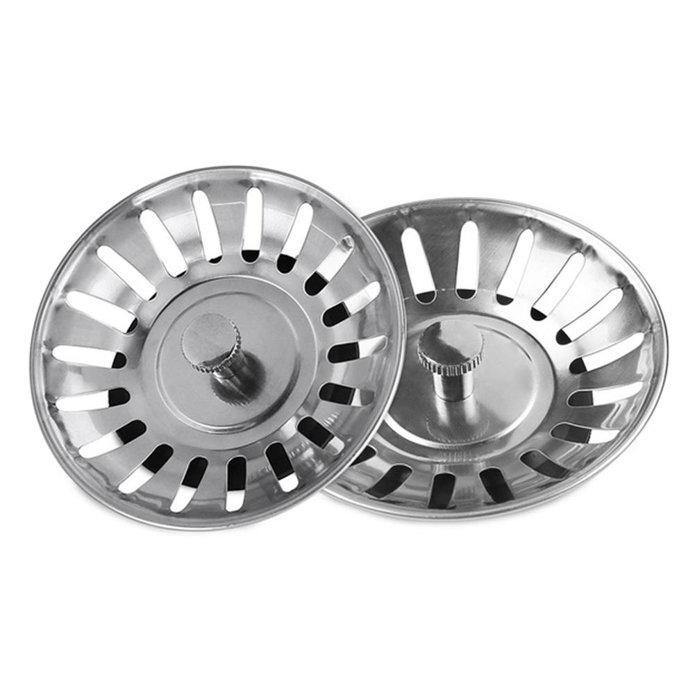 2pcs Stainless Steel Sink Strainer Plug Kitchen Sink Waste Strainer Plug Plug for Kitchen/Bathroom for UK Sinks (79-81-84mm)