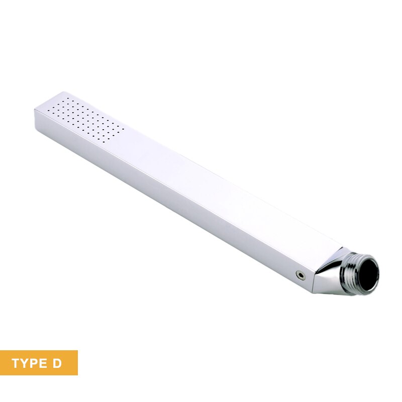 Brass Handheld Shower Head Replacement Showerhead for Bathroom Showering System Contemporary Square Style Polished Chrome: D Type
