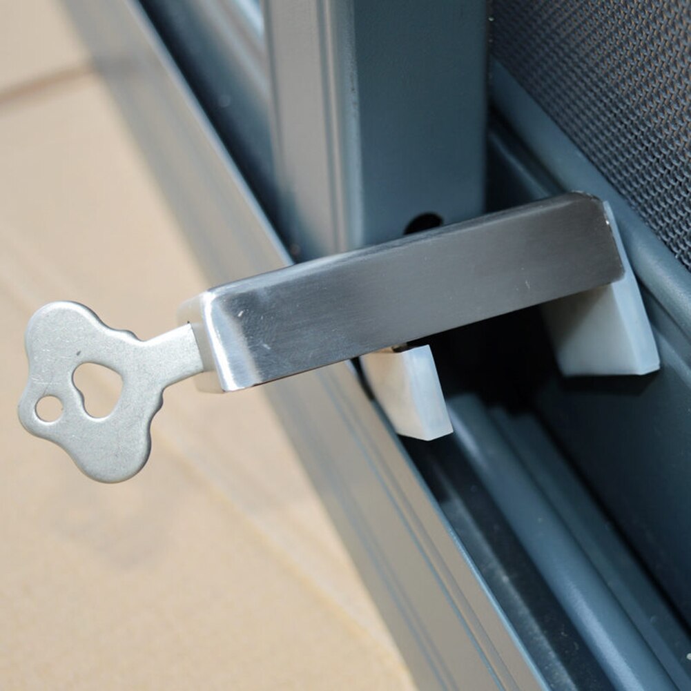 Window Lock Stopper Sliding Window Stainless Steel Safety Lock Child Protection Door And Window Anti-theft Lock Window Stopper