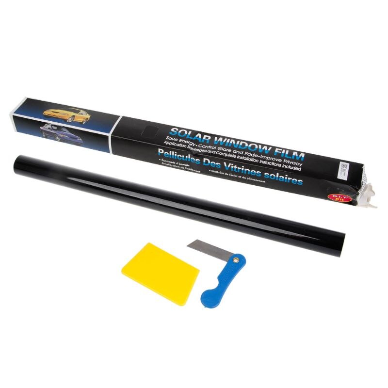 Dark Black Car Window Tint Film Inside One Way Glare Control Anti Heat Auto Summer Solar Protection Privacy Bathroom Home Use