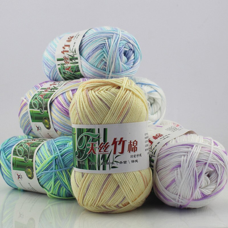 Top kin-friendly Knitting Yarn Natural Bamboo Soft Yarn Cotton Yarn 10 piece per lot