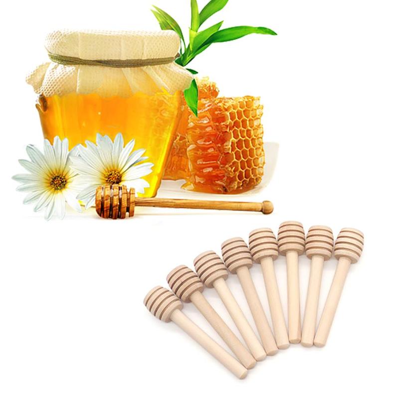 24 stk honning rørestang blandingshåndtag krukke ske praktisk trælang honningpind køkkenredskaber honningske blandepind