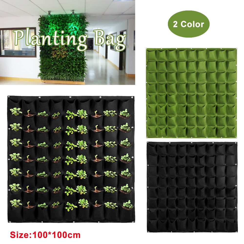 72 Pocket Vertical Garden Planter Wall Hanging Bag Garden Planting Bag