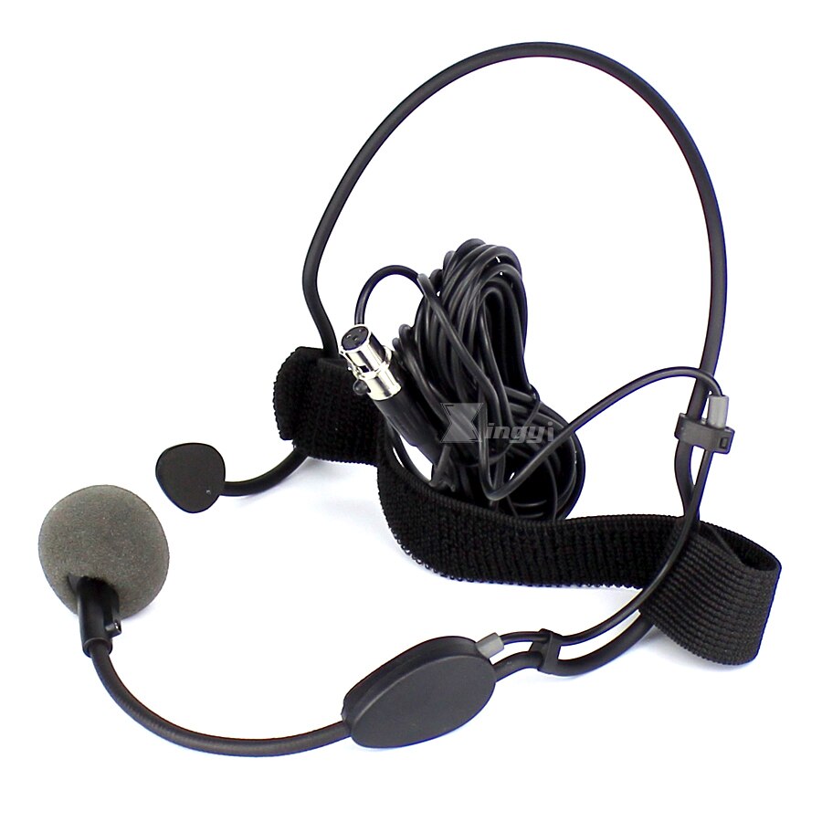 Mini XLR 4 Pin TA4F Earset Headworn Headset Microphone Dynamic Mic For SHURE WH20TQG Wireless Bodypack Transmitter