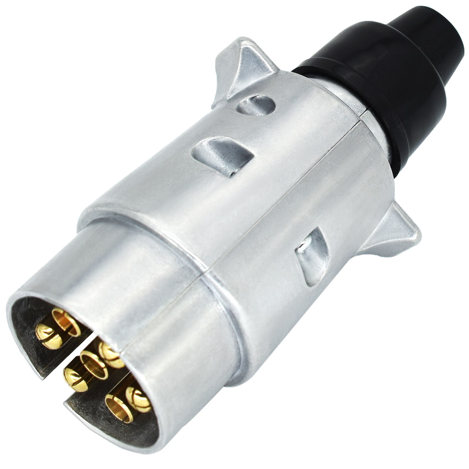 Electric Aluminium Alloy Trailer Plug 7 Pin 12V Wiring Connector Adapter Caravan Boat Horse Box Trailer Lights Socket Plugs