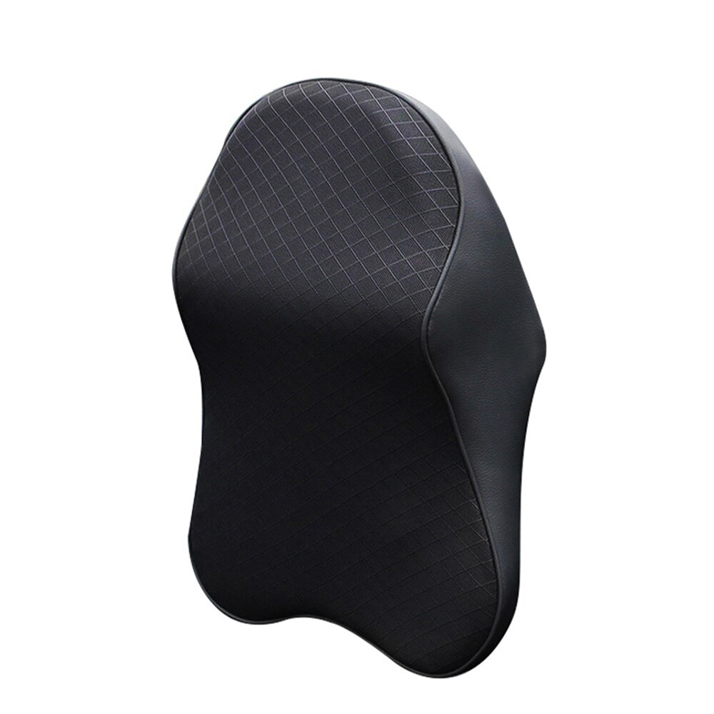 Car headrest Adjustable Head Restraint 3D Memory Foam Slow resilience Neck Support Travel Rest Car Seat Pillow Car Styling: L Black