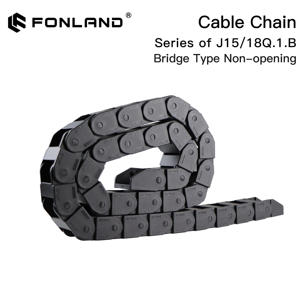 Fonland Cable Chains 15x20 15x30 18x25 18x37 mm Bridge Type Non-Opening Plastic Towline Transmission Drag Chain 1 meter/set