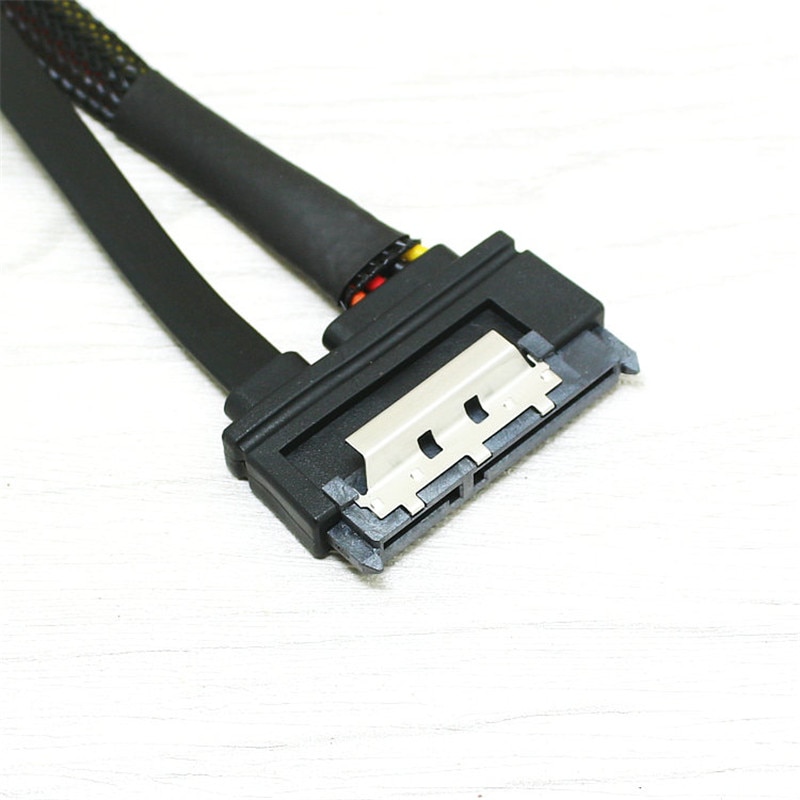 SATA 22 Pin Man-vrouw Sata Verlengkabel SATA 3 III 6 Gb/s 22 Pin Man-vrouw 7 + 15 Pin SATA Data HDD Power