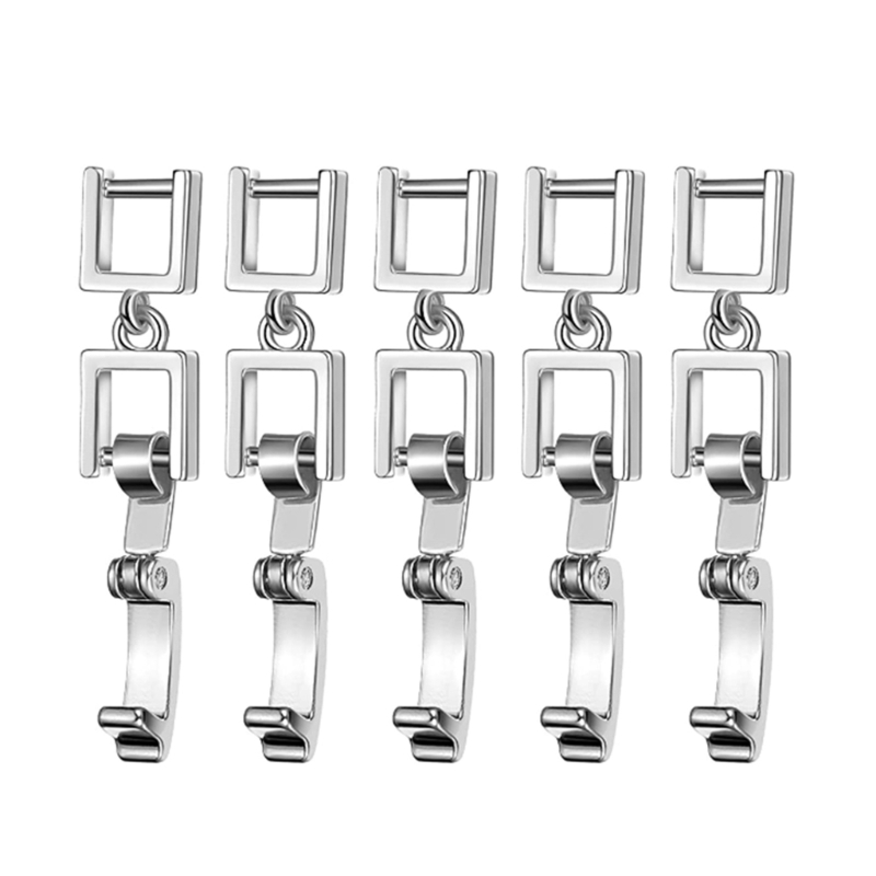 5 stuks eenvoudige ketting armband verlengers legering verlengstuk vouwsluiting voor armband ketting en sieraden maken