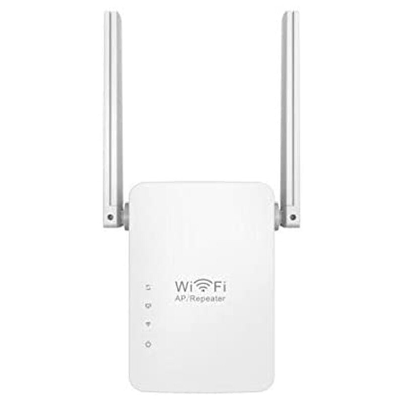 Wireless WiFi Range Extender Booster 300Mbps Wi-Fi Repeater Network Router Signal Booster 2 Antennas Easy Setup EU Plug
