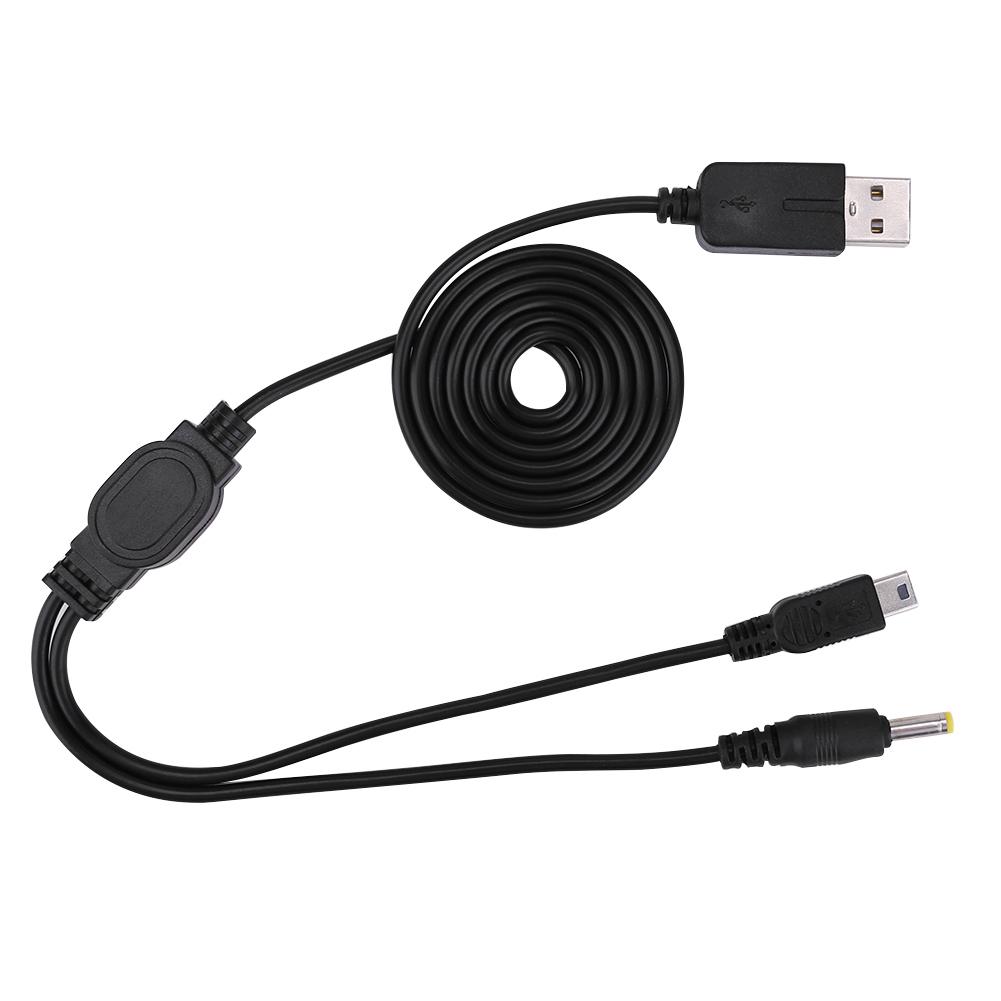 Laddare för sony psp 2000 3000 1.2m snabbladdningskabel sladd 2 in 1 usb-port dataspelströmförsörjning för sony psp spelkonsol