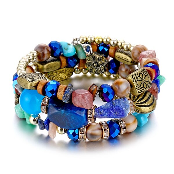 Ifmia Boho Multilayer Resin Stone Armband & Bangles Vrouw Vintage Lange Manchet Armbanden Voor Vrouwen Pulseras Etnische Sieraden: IF110002596