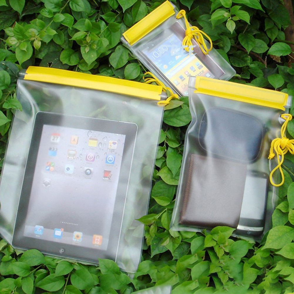 Estuche hermético para cámara, bolsa clara para documentos de Kayak, impermeable, PVC, mapas flotantes para natación al aire libre, 3 unidades